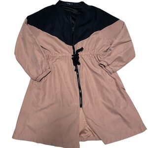 Women's Shein Essence Plus Color Block Windbreaker Jacket Full Front Zip 2XL